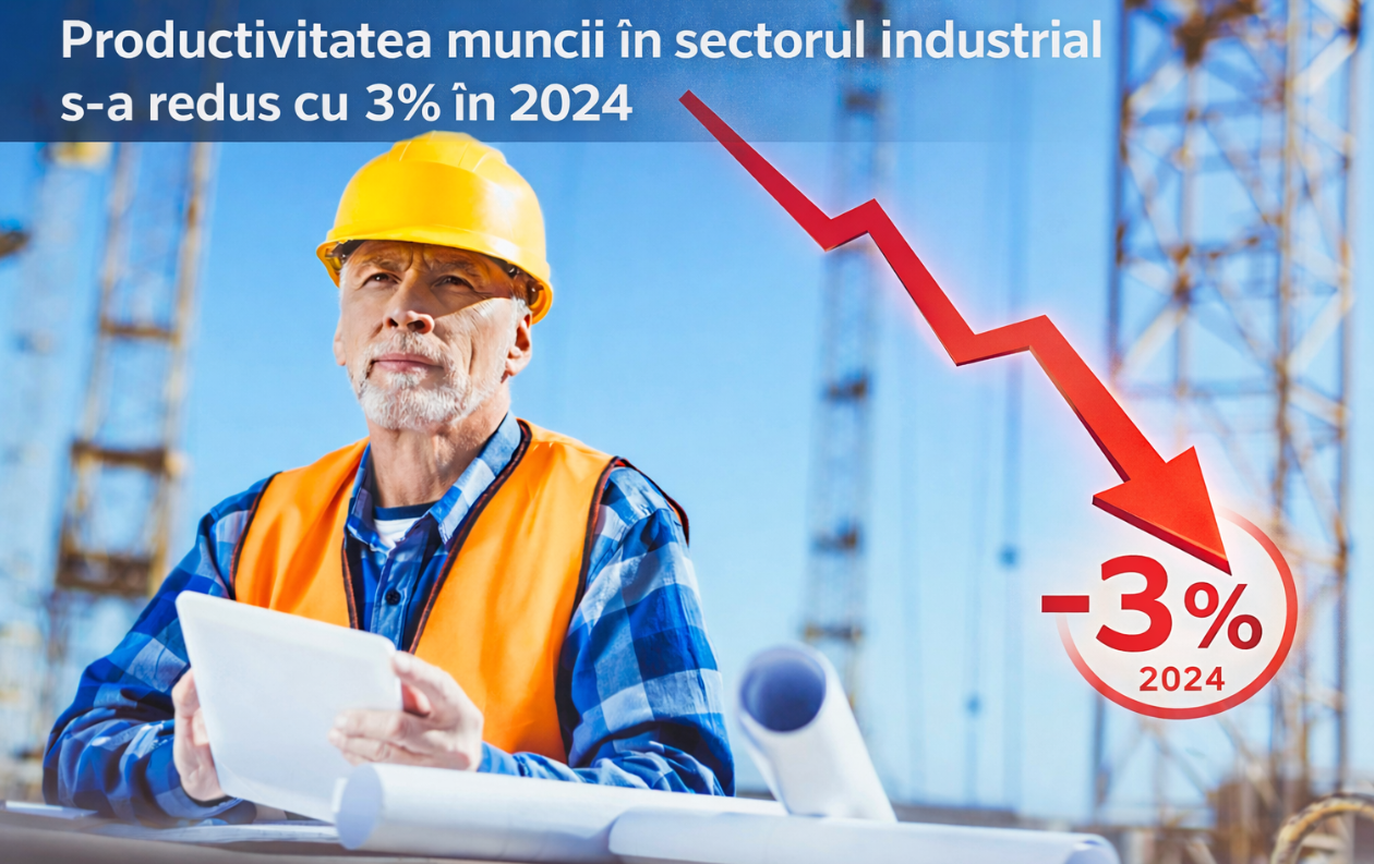 Expertul economic Viorel Gîrbu pentru INFODEBIT: Productivitatea muncii în sectorul industrial al țării s-a redus cu 3% în anul 2024