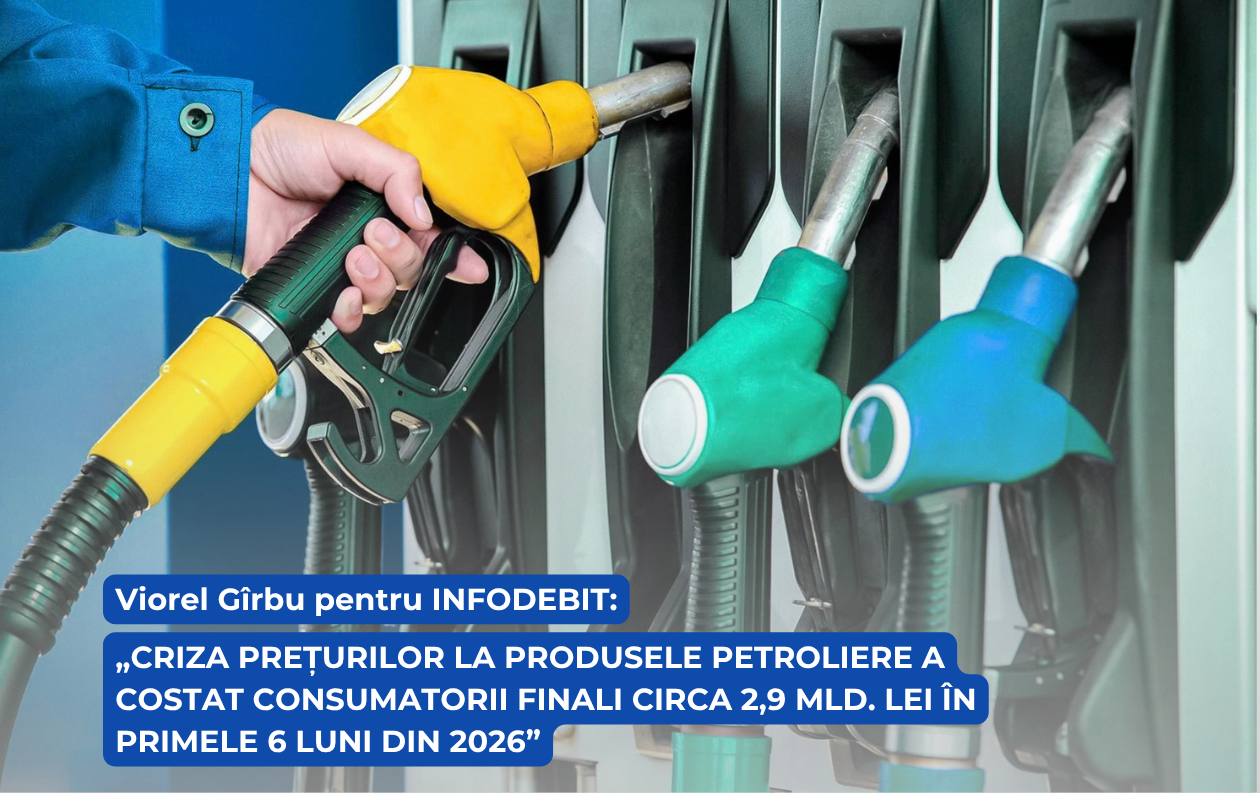 Expertul economic Viorel Gîrbu pentru INFODEBIT: Criza prețurilor la produsele petroliere a costat consumatorii finali circa 2,9 mld. lei în primele 6 luni ale anului 2026